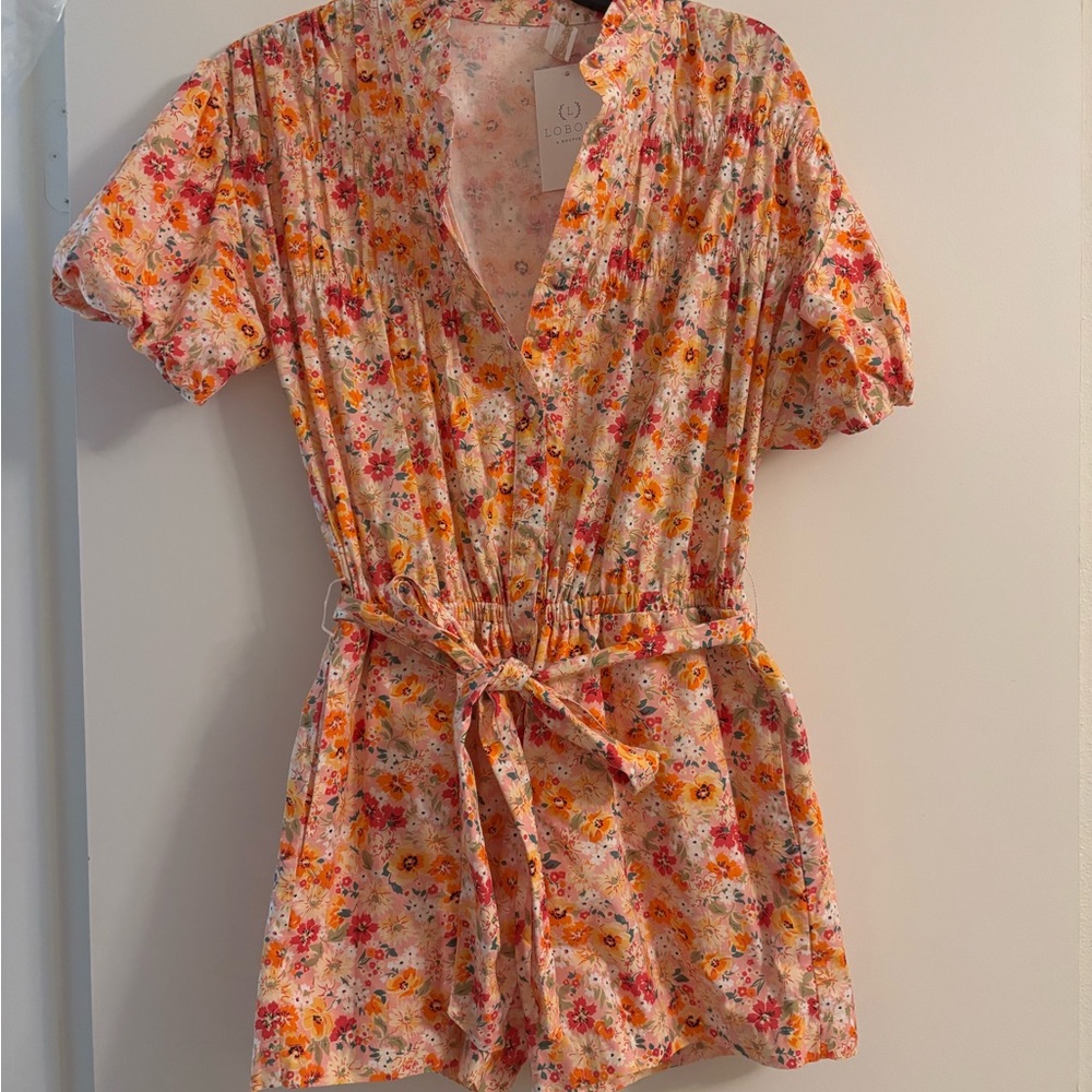 Floral Button-Up Romper